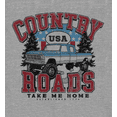 thumbnail image 2 of Country Roads Take Me Home Heather Gray Men's Crew Neck Short Sleeve Tee-Medium, 2 of 2