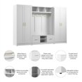 thumbnail image 3 of Hampton Heights Full Entryway Storage Set in White - Engineered Wood, 3 of 7