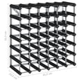 thumbnail image 3 of vidaXL Wine Rack for 42 Bottles Black Solid Pine Wood, 3 of 3