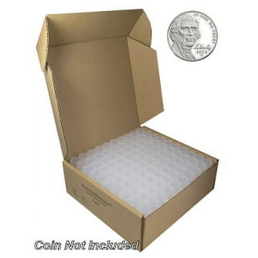 Guardhouse Quarter Coin Tubes - 100 Pack Clear Plastic Coin Storage Containers With Snap-Tight Lids