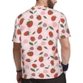 thumbnail image 2 of Wukai Floral Strawberr Print Men's Short-Sleeved Mesh T-Shirt,Quick-Dry Short Sleeve Workout T-Shirt-Medium, 2 of 8