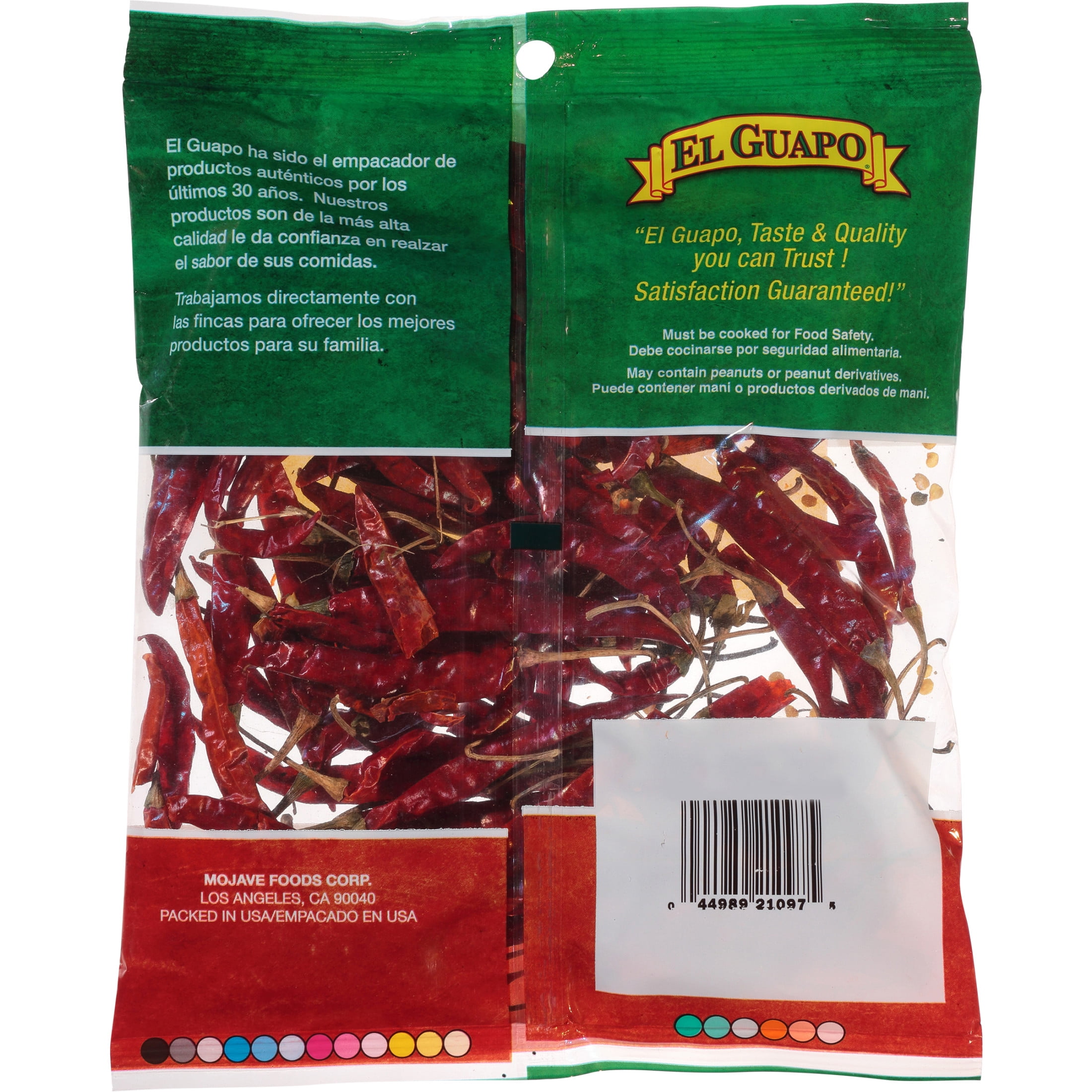 (5 pack) El Guapo Whole Arbol Chili Pods (Chile De Arbol Entero), 2 oz Bag