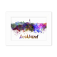 thumbnail image 1 of Auckland Nueva Zelanda Ciudad acuarela Marco de Fotos de escritorio imagen Blanco Pintura arte 5x7 pulgadas, 1 of 4