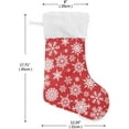 thumbnail image 4 of Coolnut Christmas Stocking Set of 1, Christmas Snowflake Xmas Stockings and Plush Fur Cuff Stockings Fireplace Decorations for Family Holiday Xmas Party Decorations, 4 of 7