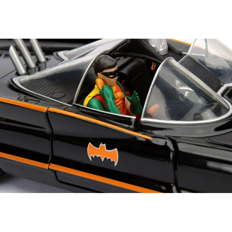 1966 Classic TV Series Batmobile with Diecast Batman and Plastic Robin in the car 1/24 Diecast Model Car by Jada 1966 Classic TV Series Batmobile with Diecast Batman and Plastic Robin in the car 1/24 Diecast Model Car by Jada
