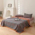 thumbnail image 4 of Manta de gasa de algodón 100 % hilo teñido ropa de cama Jacquard cama punto a cuadros colcha hogar mantas cubrecama colcha para la cama, 4 of 5