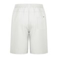 thumbnail image 5 of Wioihee Men's Casual 100% Cotton Shorts Solid Color Comfortable and Breathable Elastic Waist Drawstring Summer Fashion Men's Pocket Beach Shorts. White 8(XL), 5 of 6