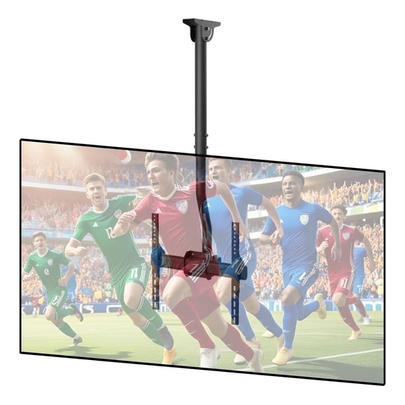 Pro-Mounts Ceiling TV Mount for 37-90 Inch TVs, Adjustable Swivel & Tilt, Max VESA 600x400mm