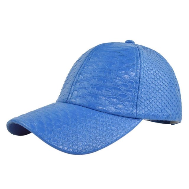 Snakeskin-Leather Baseball-Cap Unisex Casual-Dad-Hat Adjustable Snapback for Women Men