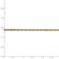 thumbnail image 5 of Real 14kt Yellow Gold 2.25mm Extra-Light Diamond Cut Rope Chain; 18 inch; Lobster Clasp; for Adults and Teens; for Women and Men, 5 of 5