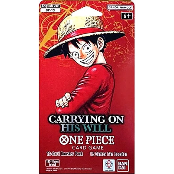 One Piece Trading Card Game Carrying on His Will SLEEVED Booster Pack (ENGLISH, 12 Cards)