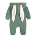thumbnail image 5 of EnJoCho Baby Birthday Jumpsuit Baby Boys Girls Solid Zipper Hooded Rabbit Ear Jumpsuit Romper Clothes Toddler Boys Trendy Bodysuit Casual Party Wear Clothes, 5 of 9