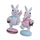 thumbnail image 5 of 2 figuras de conejo de Pascua, bonitas estatuas de conejo, decoración de Pascua, esculturas de animales para estantes, dormitorios y festivales., 5 of 8