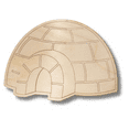 thumbnail image 2 of Unfinished Wood Etched Igloo Shape 20" / 1/8", 2 of 2