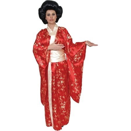 Morris Costumes Womens Polyester Asian Kimono Adult Costume Red XL, Style UR28343XL
