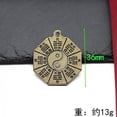 thumbnail image 2 of Pure Copper Taoist Seal Feng Shui Tai Chi Bagua Car Pendant Good Luck Keychain, 2 of 4