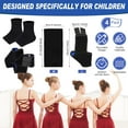 thumbnail image 2 of BlinkLLX 2 Pairs Kids Ankle Brace Set Foot Support Stabilizer Wraps Protector Guard Knitted Ankle Sleeve Sock Support Compression Socks for Injury Prevention(Black,Large), 2 of 7