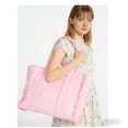 thumbnail image 5 of Women's Vintage Gingham Floral Quilted Tote Bag, Large Capacity Casual Shoulder Bag for Shopping, 5 of 6