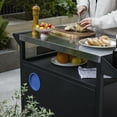 thumbnail image 3 of OuterMust Grill Outdoor BBQ Prep Cart with Wheels Moveable Outdoor Kitchen Cabinet Stainless Steel Top Storage Cabinet, 3 of 8