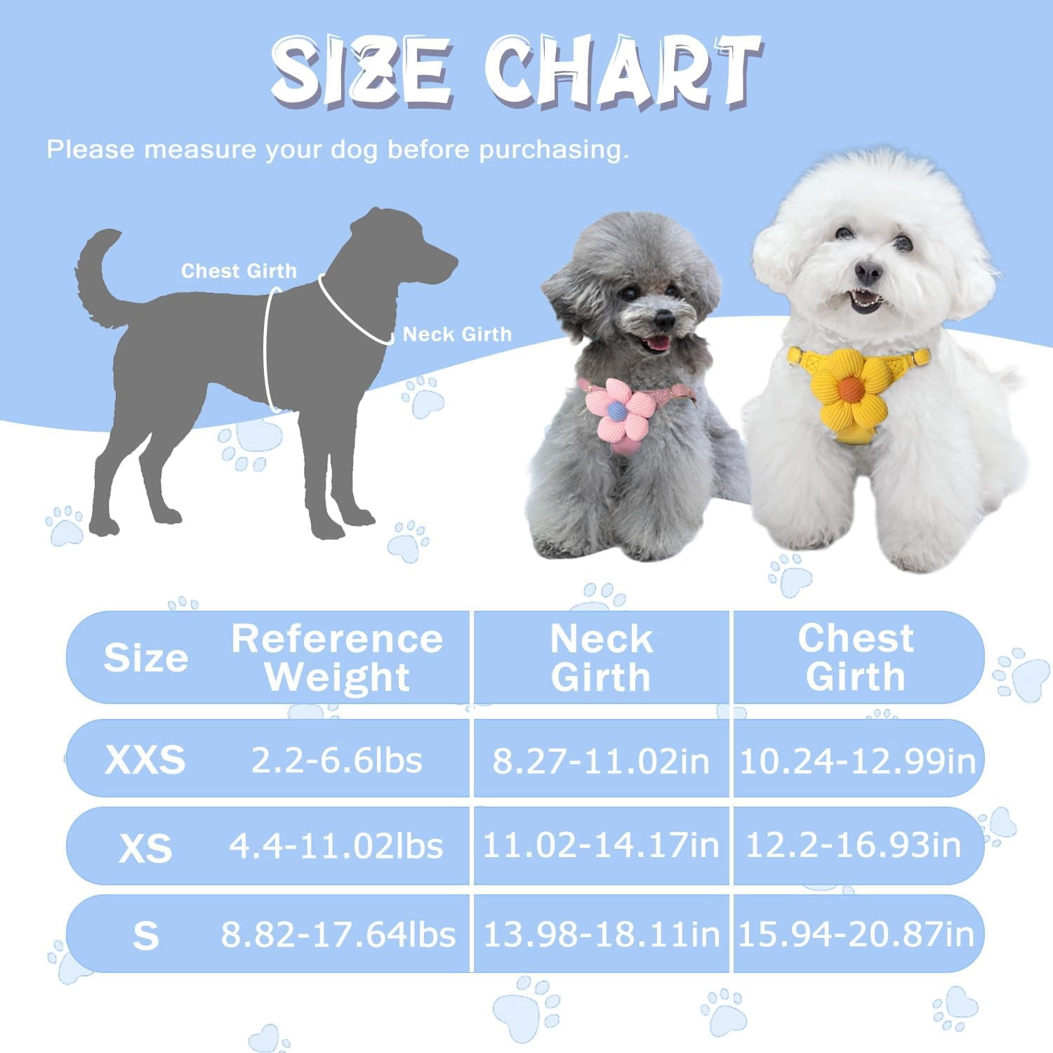 No Pull Dog Harness and Leash Set for Small Sized Dog Training; Puppy Harnesses with Multifunction Dog Leash, Soft Adjustable No Choke Escape Proof Pet Harness for Small and Medium Dog (Blue XXS)