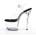 thumbnail image 3 of Pleaser Women's Sky-308 Ankle-Strap Sandal 6 Clear-black/Clear, 3 of 5