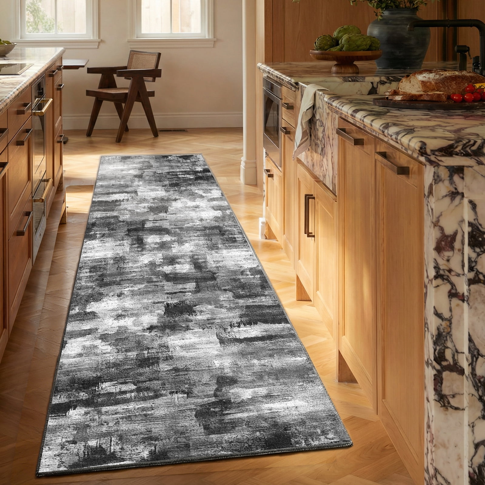 2'x6' Kitchen Runner Rug,Non-Slip Entryway Runner Laundry Rug,Boho Indoor Machine Washable Hallway Runner Rugs Throw Carpet for Living Room Bedroom Dining Room Hallway Kitchen