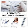 thumbnail image 4 of Shuttle Art RollerBall Pens 25 Pack Blue Fine Point Roller Ball Pens 0.5mm Liquid Ink Pens for Writing Journaling Taking Notes School Office, 4 of 4