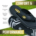 thumbnail image 5 of ZORIZ Collegiate Series Golf Sandals for Women and Men, Thong Flip Flops With Removable Spikes, Golf Footwear With Deeper Heel Cup and Higher Sidewalls, Black, Mizzou, Men’s 11/Women’s 13, 5 of 7