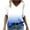 Blue, variant on LYXSSBYX Plus Size Tops for Women Summer Womens Summer Tops V Neck T Shirts Printed Tops Loose Casual Tshirts