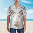 thumbnail image 2 of Sigee White Reindeer Portrait for Men’s Casual Beach Summer Shirts Funky Hawaiian Shirt for Men Hawaiian Shirts,Small, 2 of 7