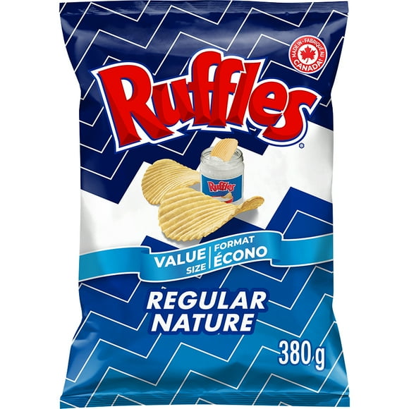 Ruffles Regular Potato Chips, Value Size, 380 g.