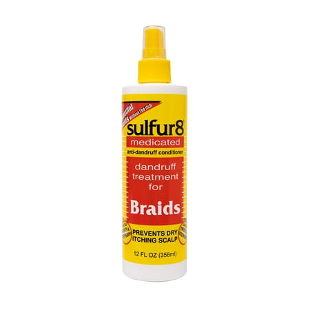 Sulfur8 Medicated Dandruff Treatment for Scalp and Braids, 12 fl. oz., Dry, Moisturizing, Unisex