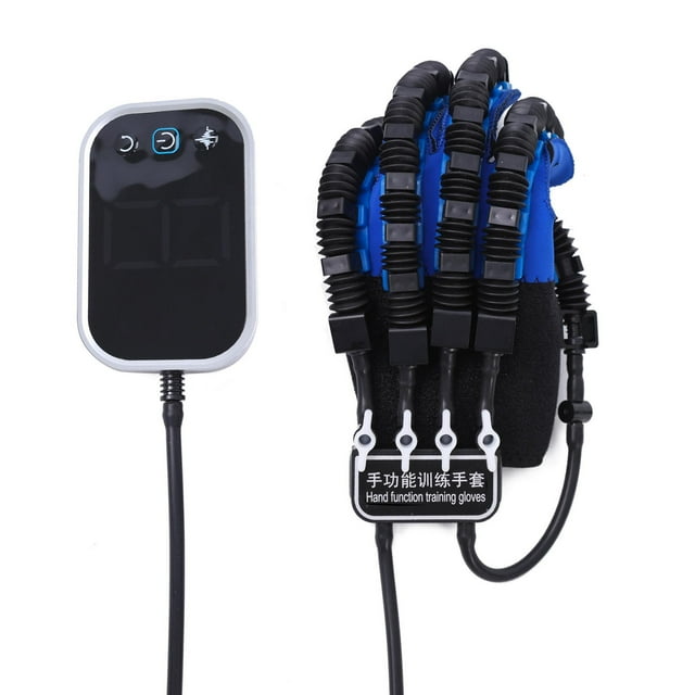Gant Robot de Réadaptation Réglage de Puissance 1-9 Niveaux Équipement de Récupération d'AVC de Main Gauche, Conception à Écran Tactile LCD, Technologie de Simulation de Prise Intelligente pour une Efficacité