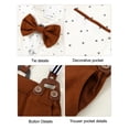 thumbnail image 3 of CARETOO Toddler Boys Suit Boys Formal Outfit Set Dress Shirt Bowtie Suspender Pants 1-5T Baby Boy Church Christening Wedding Easter Clothes 3T, 3 of 9