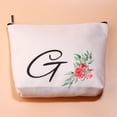 thumbnail image 4 of Initial Makeup Bag Big Letter Script Name Monogram Personalized Travel Makeup Bag for Women Inspirational Gifts She Believed She Could So She Did, 4 of 7