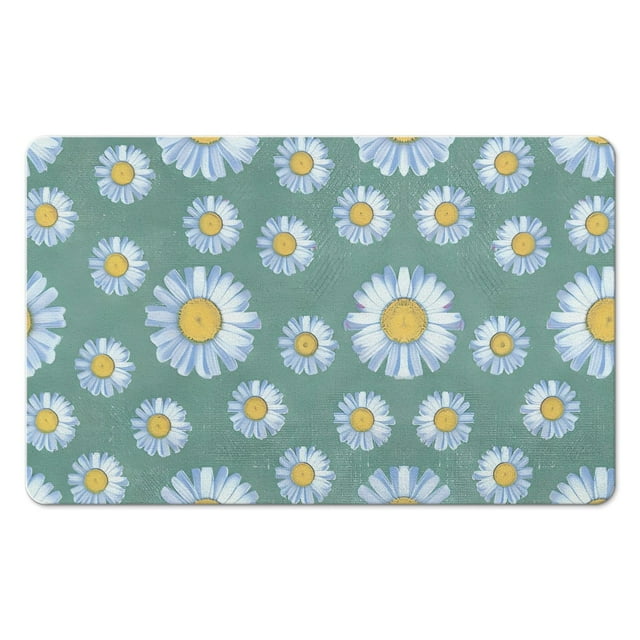 Add a Touch of Elegance Soft 20x32 inch Flower Bath Rugs with Non Slip Surface