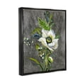 thumbnail image 3 of Stupell Industries Detailed Flower Buds Bloom Graphic Art Jet Black Floating Framed Canvas Print Wall Art, Design by Liz Jardine, 3 of 6