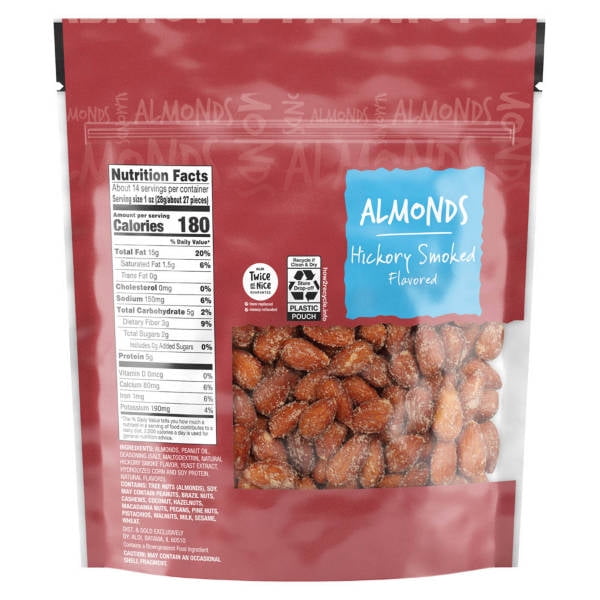 Southern Grove Hickory Smoked Flavored Almonds, 14 oz - Pack of 2