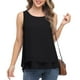thumbnail image 4 of Blusa sin mangas Jouica negra 3XL para mujer, 4 of 5
