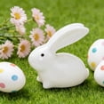 thumbnail image 4 of HuiXinOu Easter Ceramic Rabbit Figurine Ornamental Decor for Home Party Holiday Mantel Tabletop Festive Decoration, 4 of 6