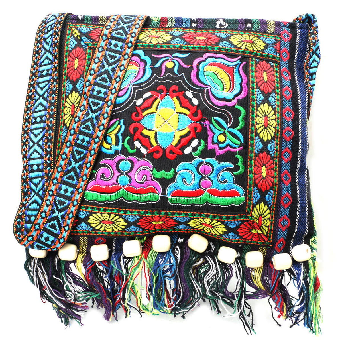 Details about   Hippie hmong Vintage Bohemia Thai embroidery hippie elephant shoulder bag573 