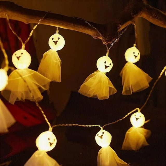 Halloween Ghost Festival Led Lights String Pumpkin Spider Skull Ghost Bat Festival Bar Party Decoration