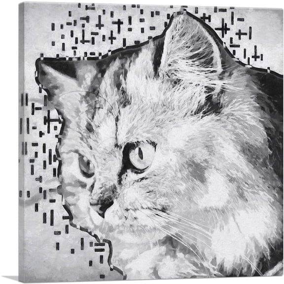ARTCANVAS Persian Cat Breed White Canvas Art Print - Size: 26" x 26" (1.50" Deep)