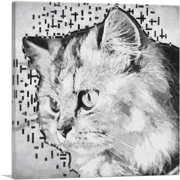 ARTCANVAS Persian Cat Breed White Canvas Art Print - Size: 26" x 26" (0.75" Deep)