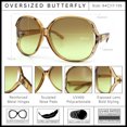 thumbnail image 6 of SA106 Womens Extra Oversized Round Exposed Lens Butterfly Sunglasses / Beige Green Frame - Brown Green Lens, 6 of 8