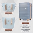 thumbnail image 2 of 20-Inch Expandable Carry-On Luggage Set with ABS Hard Shell & 360-Degree Wheels, Two-Piece Lightweight Suitcase for Business/Weekend Travel, Light Blue, 2 of 9