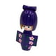 thumbnail image 4 of Adorno de muñeca de kimono de madera, figura coleccionable, escultura, muñeca geisha japonesa violeta, 4 of 9