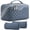 04 Blue, variant on BOYATU Travel Makeup Bag Cosmetic Bags for Women: 3 Pcs Set Large Portable Make up Bag with Handle - Vegan Leather Toiletry Bags with Compartments (Brown)