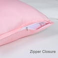 thumbnail image 4 of Unique Bargains Silky Satin Zippered Body Pillow Cover, 21" x 60", Peach, 4 of 7