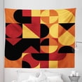 thumbnail image 1 of Vintage Orange Tapestry, Reviving the Retrospective Style Geometric Pattern Illustration, Fabric Wall Hanging Decor for Bedroom Living Room Dorm, 5 Sizes, Yellow and Marigold, by Ambesonne, 1 of 1